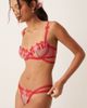 For Love & Lemons For Love & Lemons Perfect Match satin red bow and heart embroidered thong in red - part of a set - 1