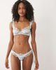 For Love & Lemons For Love & Lemons Pinkaboo floral embroidered bra with ruffle shoulders in blue - part of a set - 2