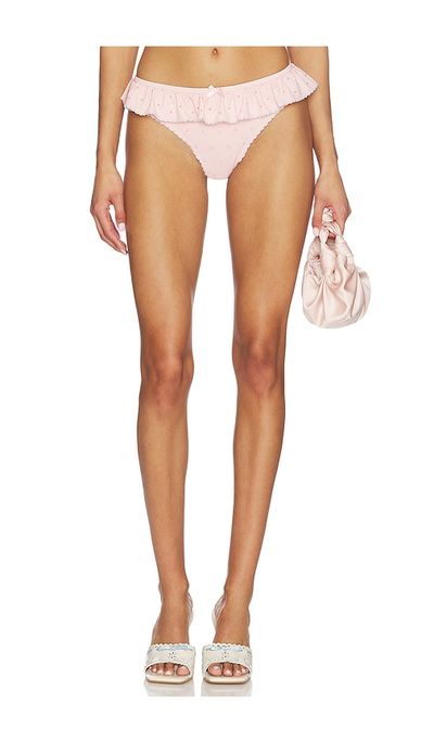 For Love & Lemons For Love & Lemons Polka Dot Ruffle Bikini Bottom