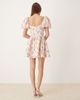 For Love & Lemons For Love & Lemons puff sleeve milkmaid mini dress in white floral - 4