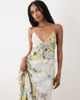 For Love & Lemons For Love & Lemons Rosalyn V-neck lace detail cami maxi dress in multi floral - 2