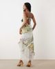 For Love & Lemons For Love & Lemons Rosalyn V-neck lace detail cami maxi dress in multi floral - 3