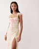 For Love & Lemons For Love & Lemons rue midi dress in soft yellow - 2