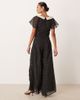 For Love & Lemons For Love & Lemons sailor collared jumpsuit in mono polka dot print-Black - 3