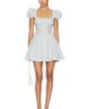 For Love & Lemons For Love & Lemons Saltwater Striped Linen Puff Sleeve Mini Dress - 1