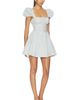 For Love & Lemons For Love & Lemons Saltwater Striped Linen Puff Sleeve Mini Dress - 2
