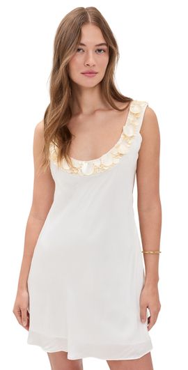 For Love & Lemons For Love & Lemons Sami Seashell Mini Dress Ivory