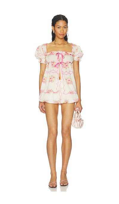 For Love & Lemons For Love & Lemons Scarlett Babydoll Set