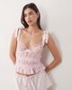 For Love & Lemons For Love & Lemons slotted hearts bustier in pink - part of a set - 1