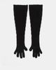 For Love & Lemons For Love & Lemons slouchy rib knit gloves in black - 1