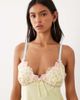 For Love & Lemons For Love & Lemons Twilight v-neck floral lace detail mini slip dress in pale yellow - 3