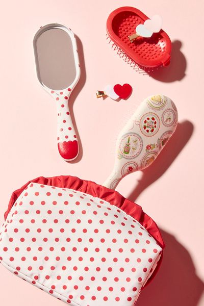 For Love & Lemons For Love & Lemons UO Exclusive 2-In-1 Hair Brush & Mirror in Brunch at Urban Outfitters