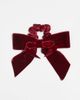 For Love & Lemons For Love & Lemons velvet ribbon hair bow scrunchie in red - 1