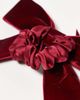 For Love & Lemons For Love & Lemons velvet ribbon hair bow scrunchie in red - 2