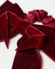 For Love & Lemons For Love & Lemons velvet ribbon hair bow scrunchie in red - 3