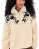 For Love & Lemons For Love & Lemons Western Floral Sherpa Sweatshirt Cream - 1