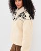 For Love & Lemons For Love & Lemons Western Floral Sherpa Sweatshirt Cream - 4