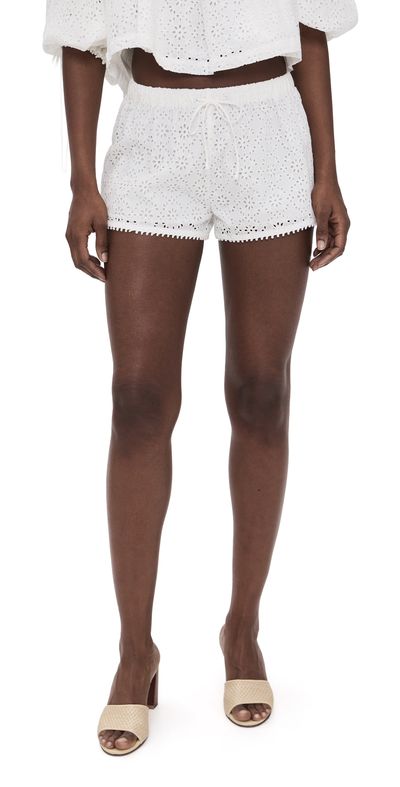 For Love & Lemons For Love & Lemons Willa Eyelet Shorts White