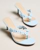 For Love & Lemons Gia Floral Kitten Heel Sandals - 1