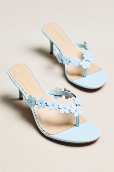 For Love & Lemons Gia Floral Kitten Heel Sandals