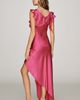 For Love & Lemons Lani Silk Blend Asymmetric Maxi Dress - 4