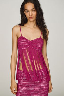 For Love & Lemons Lulu 100% Cotton Crochet Top