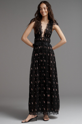 slim fit dress slacks For Love & Lemons Cayne Maxi – Rent with Iz main image 1