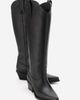 Forever & Always Shoes Forever & Always Shoes Ania Leather Block Heel Knee High Boot - 4