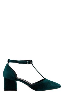 Forever & Always Shoes Forever & Always Shoes Anicette Velvet Mary Jane Heels