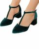 Forever & Always Shoes Forever & Always Shoes Anicette Velvet Mary Jane Heels - 4