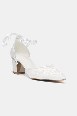 Forever & Always Shoes Forever & Always Shoes Annette Block Heel Bridal Pump