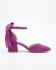 Forever & Always Shoes Forever & Always Shoes Arielle Bow Ankle Strap Block Heel Pump - 2
