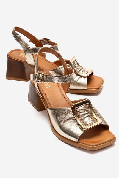 Forever & Always Shoes Forever & Always Shoes Asha Leather Block Heel Sandal