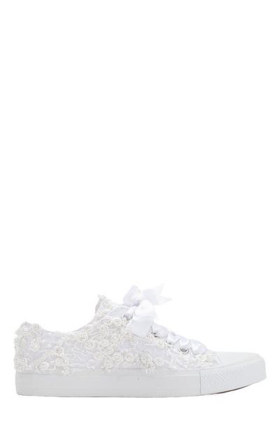 Forever & Always Shoes Forever & Always Shoes Bailey Lace White Bridal Sneakers 