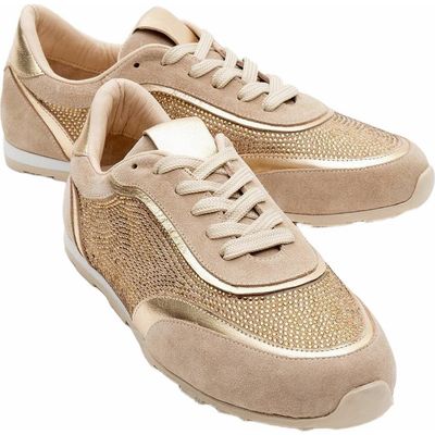 Forever & Always Shoes Forever & Always Shoes Bonia Rhinestone Suede Leather Sneakers
