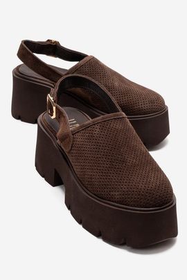 Forever & Always Shoes Forever & Always Shoes Caldris Leather Platform Sandal