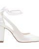 Forever & Always Shoes Forever & Always Shoes Camila Pointed Toe High Block Heels with Pearls - 1