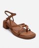 Forever & Always Shoes Forever & Always Shoes Cirelle Leather Block Heel Sandal - 3