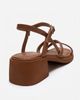 Forever & Always Shoes Forever & Always Shoes Cirelle Leather Block Heel Sandal - 5