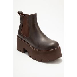 Forever & Always Shoes Forever & Always Shoes Clen Leather Platform Chelsea Boot