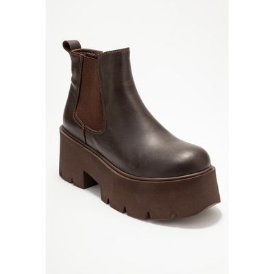 Forever & Always Shoes Forever & Always Shoes Clen Leather Platform Chelsea Boot