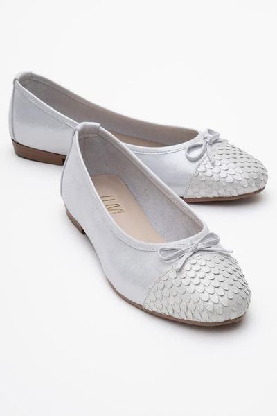 Forever & Always Shoes Forever & Always Shoes Copos Leather Bow Cap Toe Ballet Flat