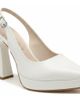 Forever & Always Shoes Forever & Always Shoes Corin Pointed Toe Slingback Wedding Platform Pump - 1
