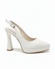 Forever & Always Shoes Forever & Always Shoes Corin Pointed Toe Slingback Wedding Platform Pump - 2