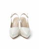 Forever & Always Shoes Forever & Always Shoes Corin Pointed Toe Slingback Wedding Platform Pump - 4