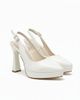 Forever & Always Shoes Forever & Always Shoes Corin Pointed Toe Slingback Wedding Platform Pump - 5