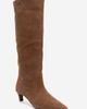 Forever & Always Shoes Forever & Always Shoes Corvel Leather Kitten Heel Knee High Boot - 1