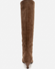 Forever & Always Shoes Forever & Always Shoes Corvel Leather Kitten Heel Knee High Boot - 3