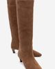 Forever & Always Shoes Forever & Always Shoes Corvel Leather Kitten Heel Knee High Boot - 4
