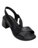 Forever & Always Shoes Forever & Always Shoes Crina Elasticated Leather Chunky Heel Sandal - 3